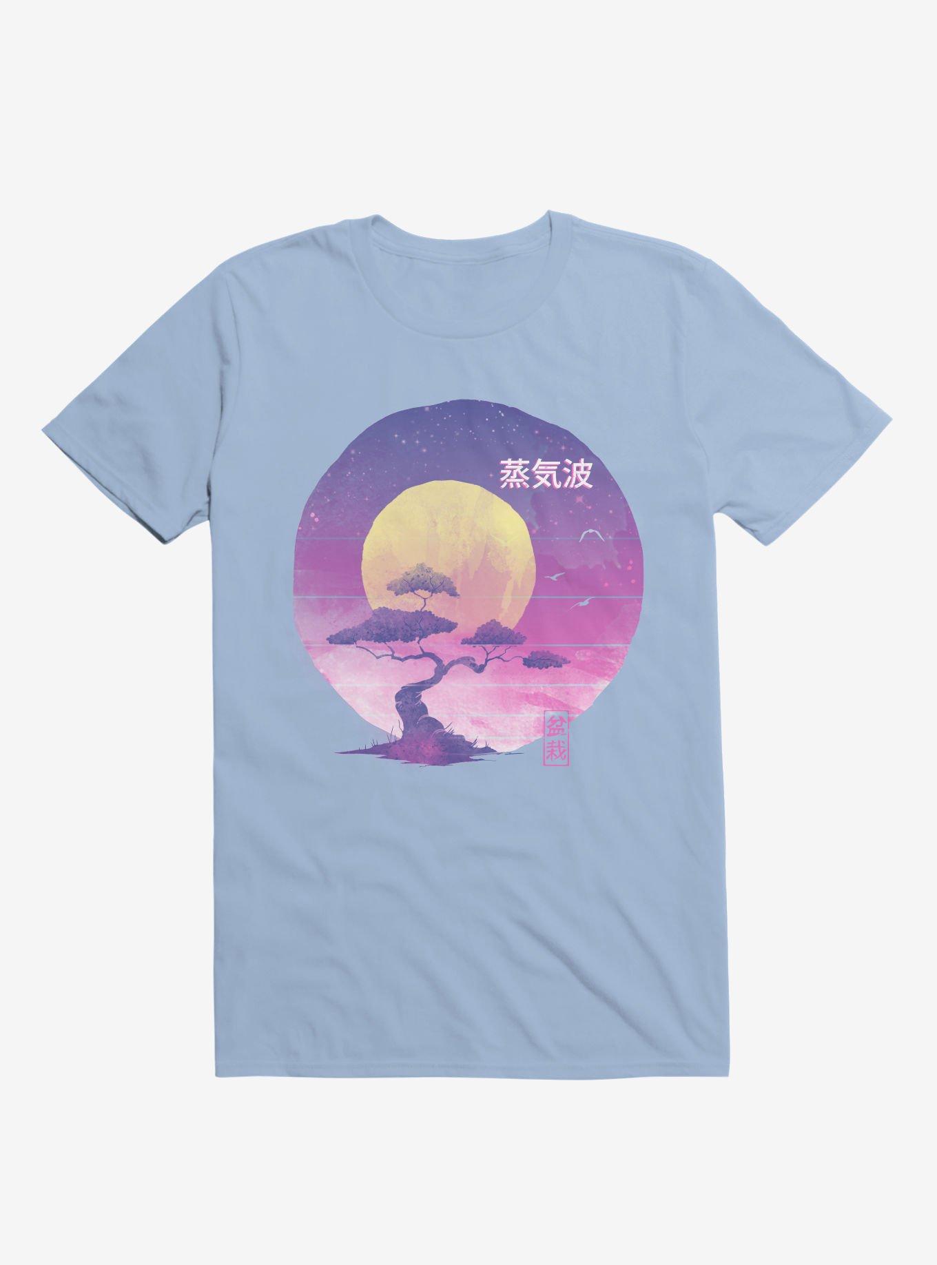 Neon Bonsai Wave Light Blue T-Shirt, , hi-res