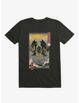 Ocean Cthulhu In Edo Black T-Shirt, , hi-res