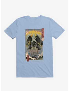 Ocean Cthulhu In Edo Light Blue T-Shirt, , hi-res