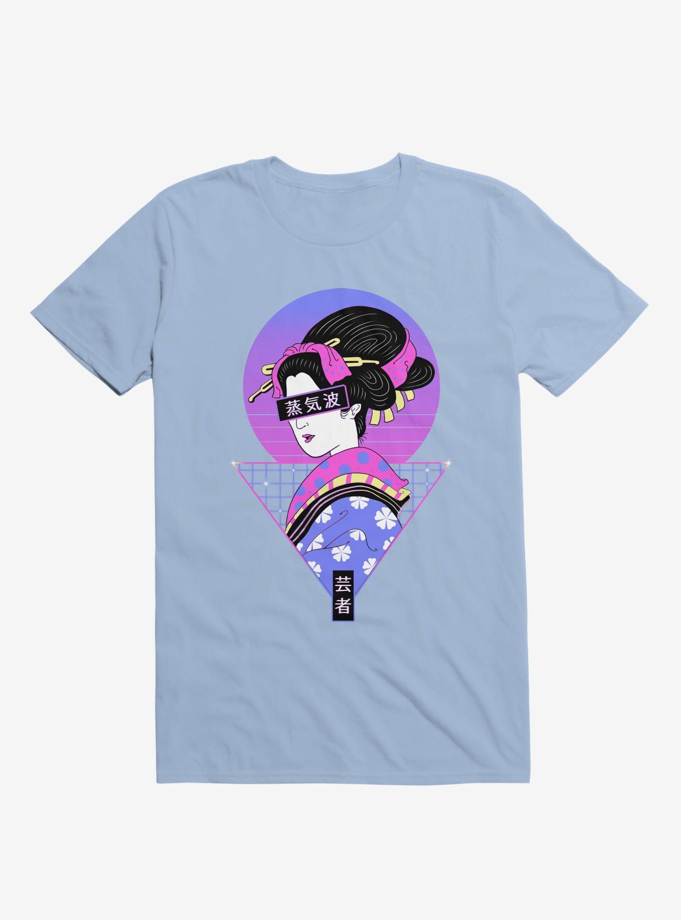 Neon Geisha Wave Light Blue T-Shirt