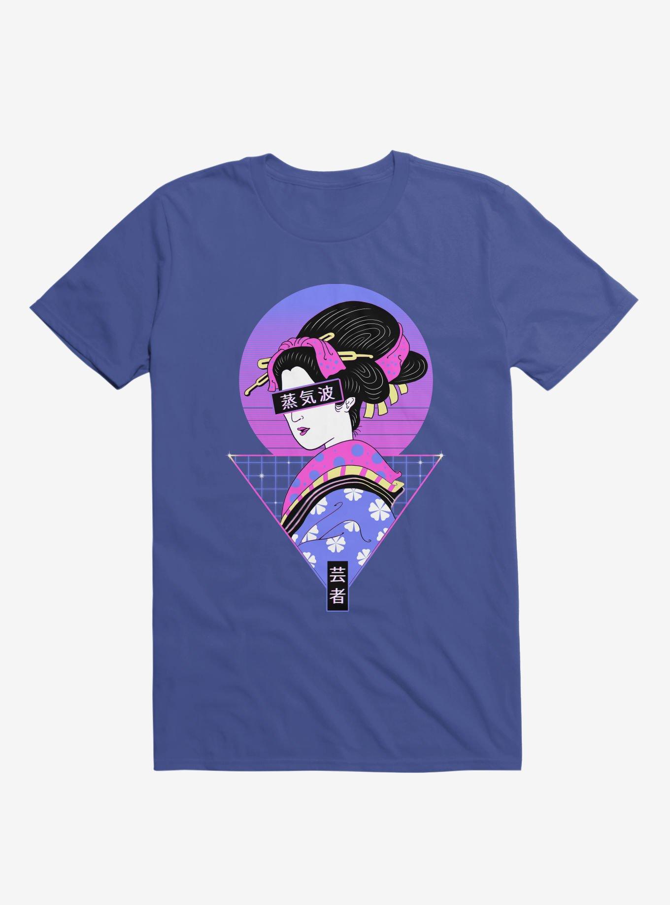 Neon Geisha Wave Royal Blue T-Shirt, , hi-res