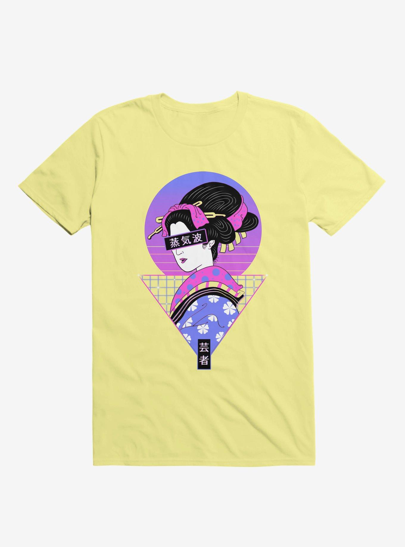 Neon Geisha Wave Corn Silk Yellow T-Shirt, CORN SILK, hi-res