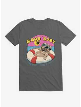 Ocean Pug Good Buoy! Charcoal Grey T-Shirt, , hi-res