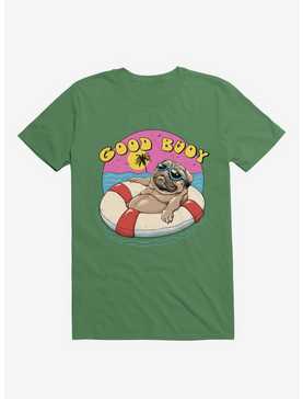 Ocean Pug Good Buoy! Kelly Green T-Shirt, , hi-res