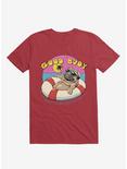 Ocean Pug Good Buoy! Red T-Shirt, RED, hi-res