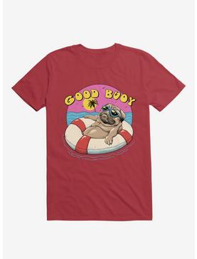 Ocean Pug Good Buoy! Red T-Shirt, , hi-res