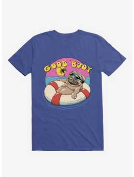 Ocean Pug Good Buoy! Royal Blue T-Shirt, , hi-res