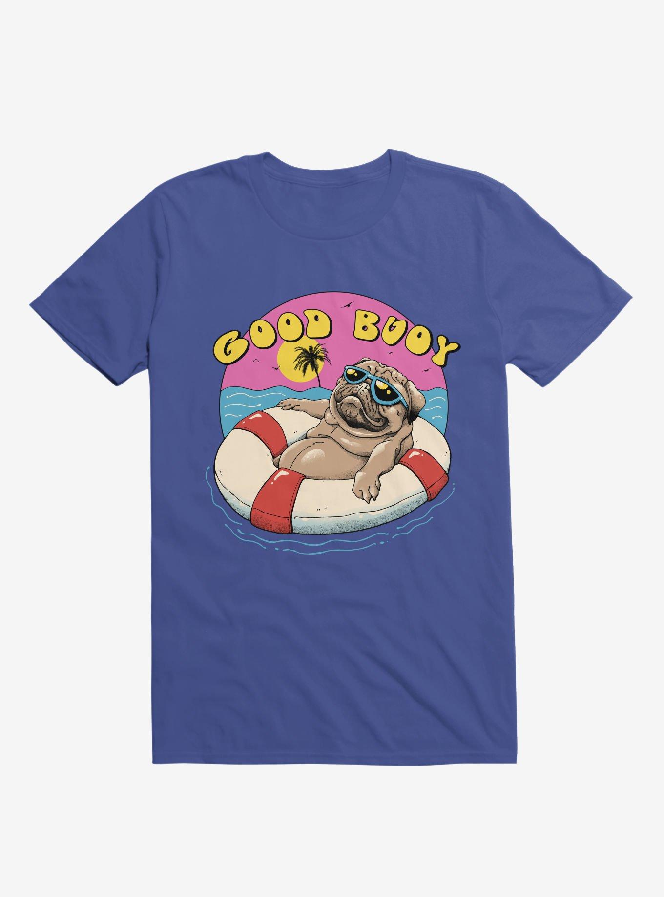 Ocean Pug Good Buoy! Royal Blue T-Shirt, ROYAL, hi-res