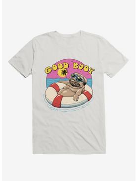 Ocean Pug Good Buoy! White T-Shirt, , hi-res