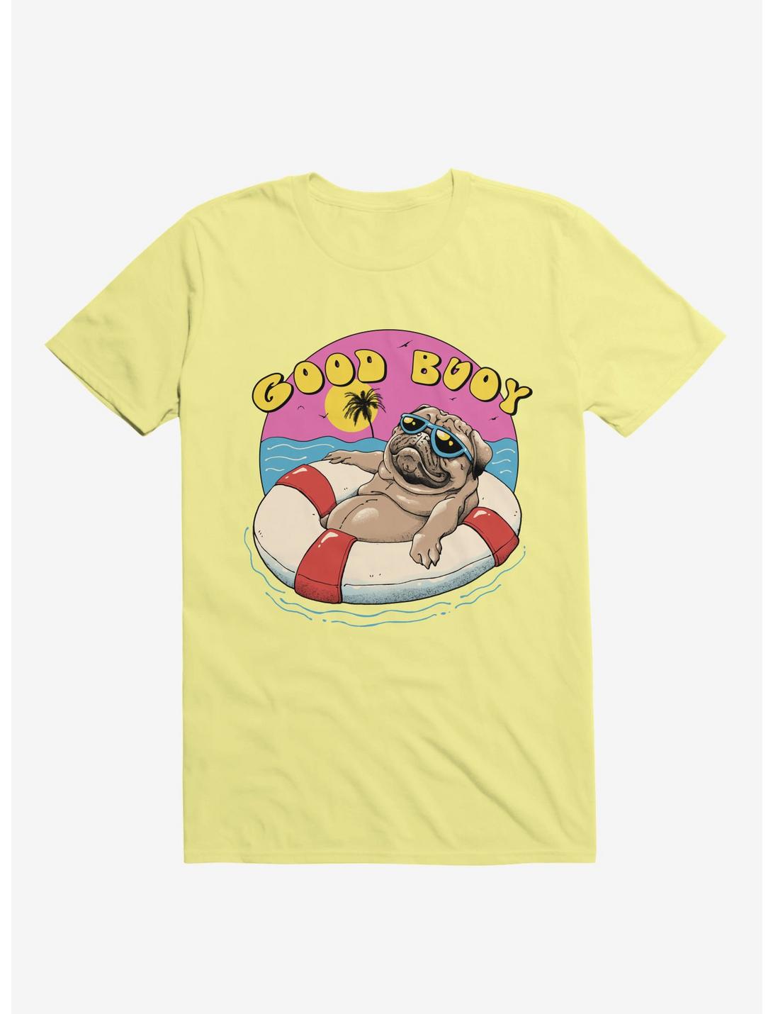 Ocean Pug Good Buoy! Corn Silk Yellow T-Shirt, CORN SILK, hi-res