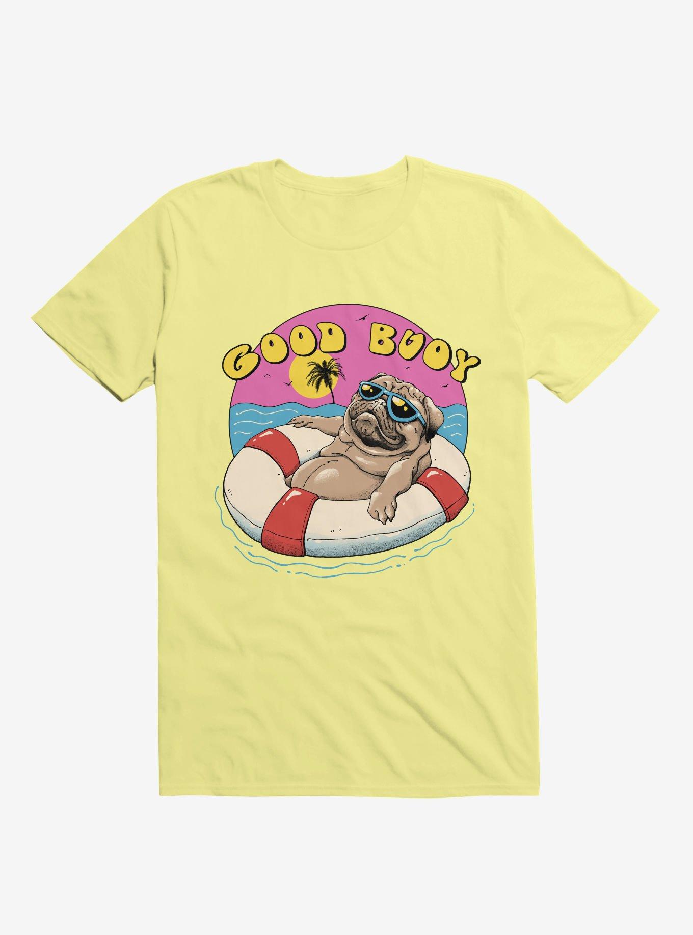 Ocean Pug Good Buoy! Corn Silk Yellow T-Shirt, , hi-res