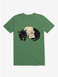Cat Neko Skull Kelly Green T-Shirt, KELLY GREEN, hi-res