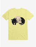 Cat Neko Skull Corn Silk Yellow T-Shirt, CORN SILK, hi-res