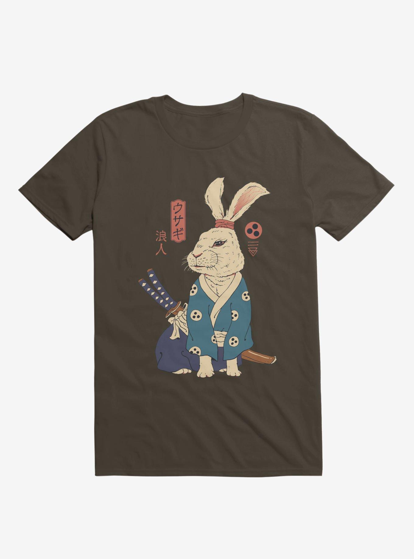 Rabbit Ronin Usagi Brown T-Shirt, BROWN, hi-res