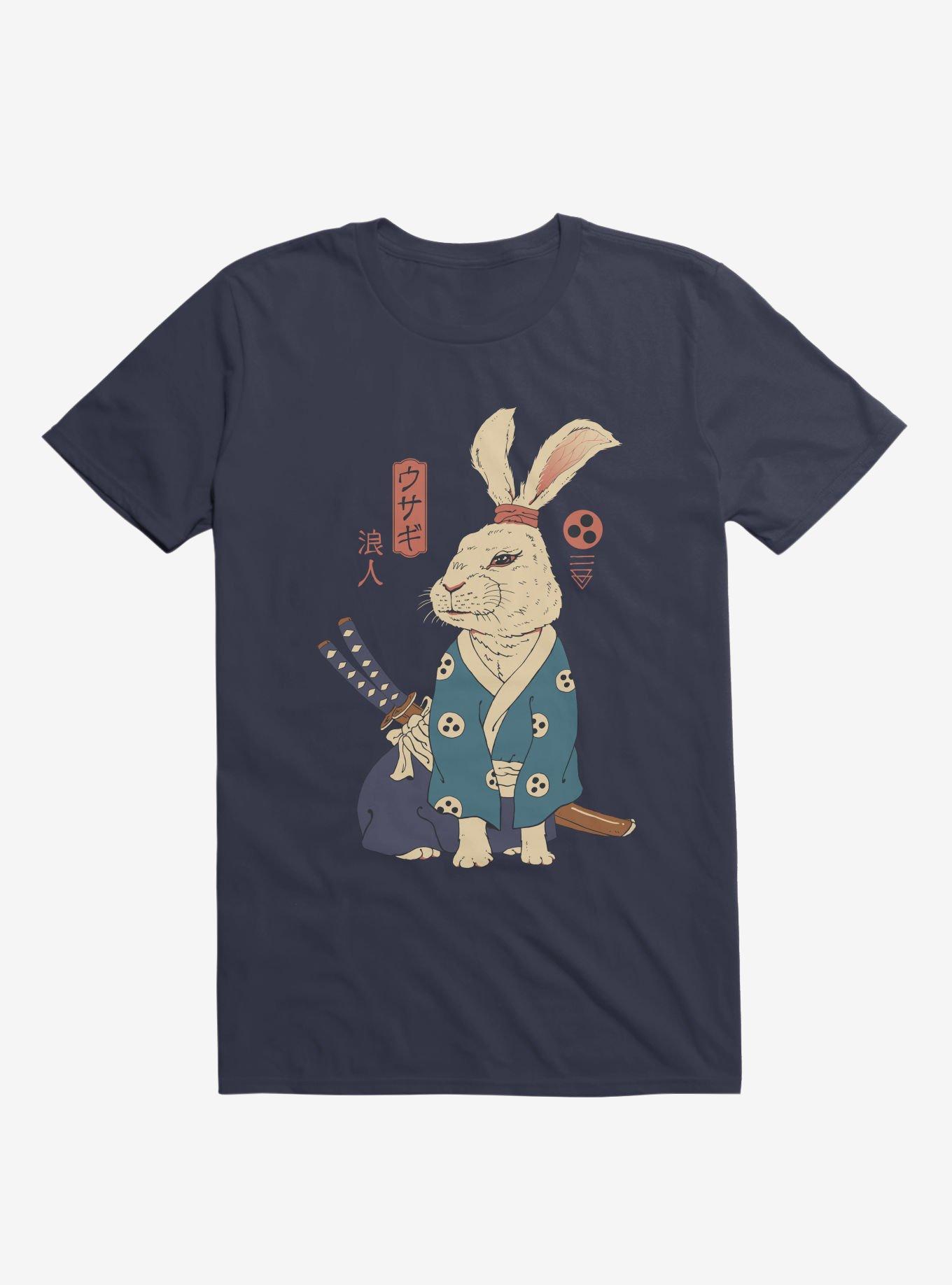Rabbit Ronin Usagi Navy Blue T-Shirt, , hi-res