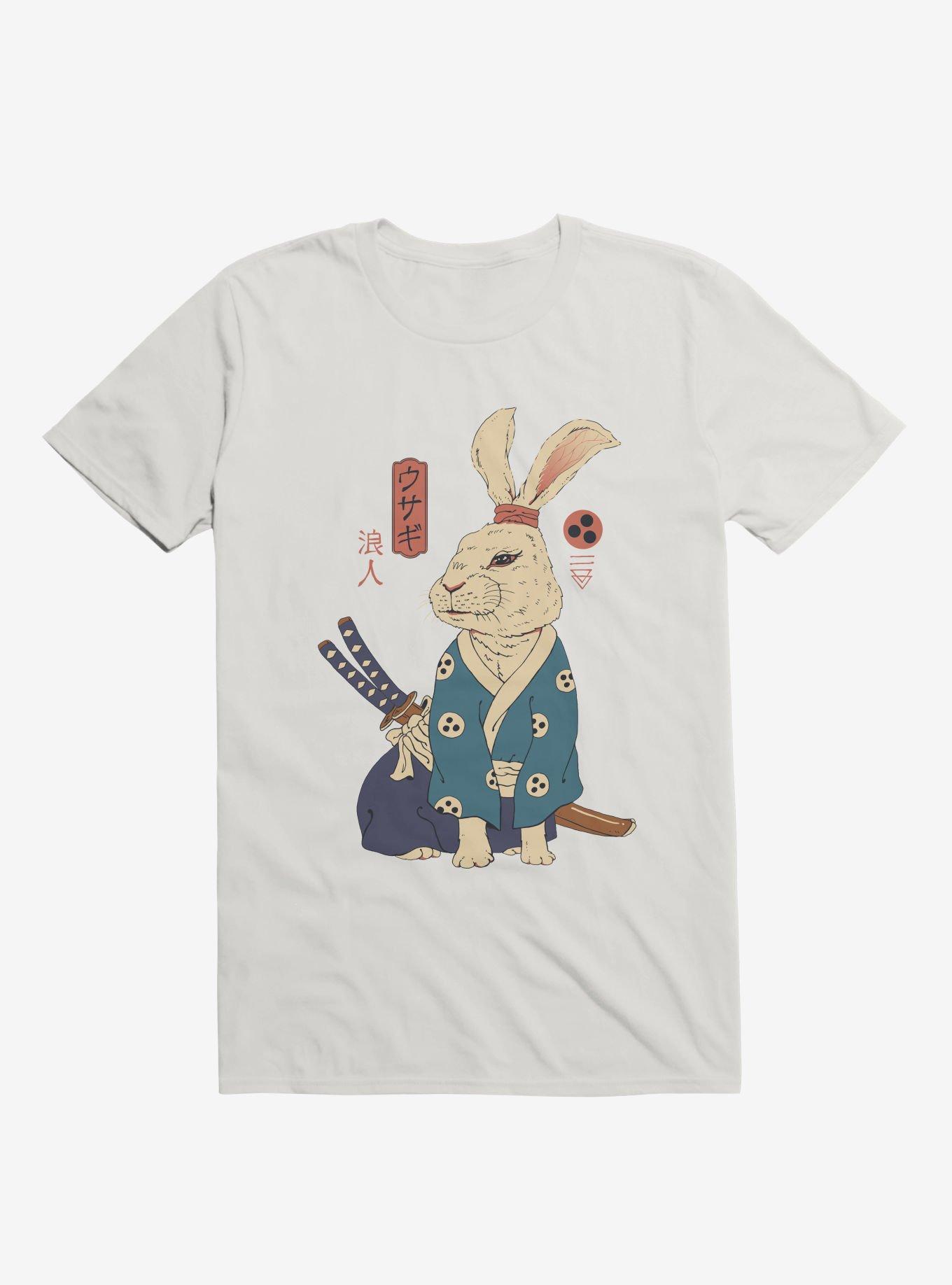 Rabbit Ronin Usagi White T-Shirt, WHITE, hi-res
