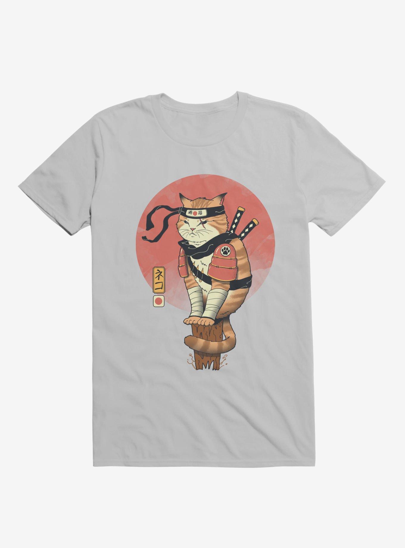 Orange Shinobi Cat Ice Grey T-Shirt