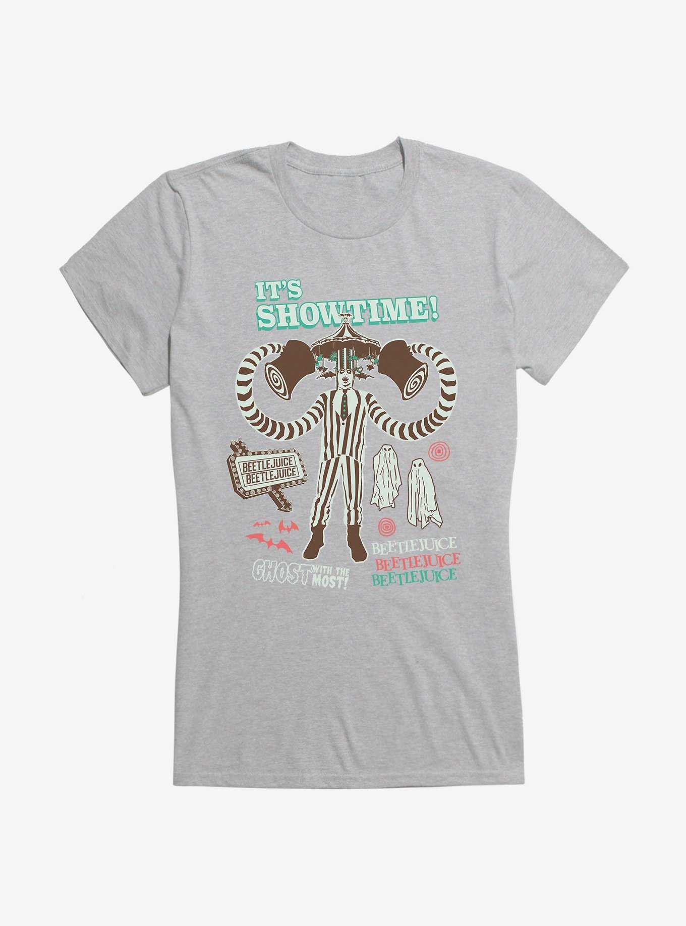 Beetlejuice Ghost With The Most! Girls T-Shirt, HEATHER, hi-res