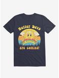 Rainbow Sun Better Days Are Coming Navy Blue T-Shirt, NAVY, hi-res