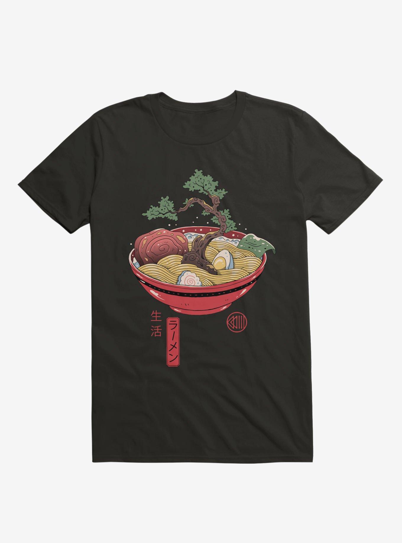 Bonsai Ramen Black T-Shirt, BLACK, hi-res