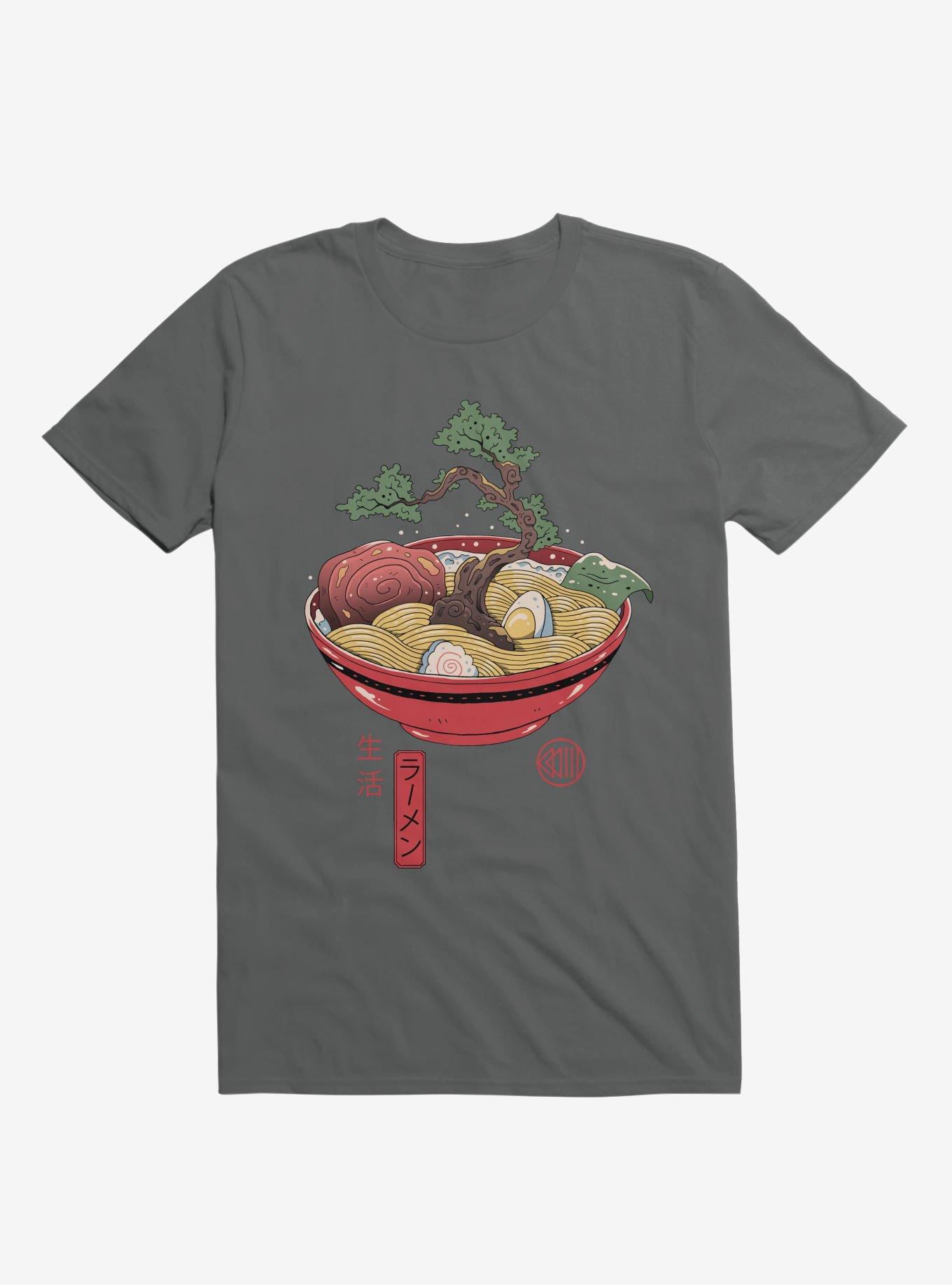 Bonsai Ramen Charcoal Grey T-Shirt, CHARCOAL, hi-res