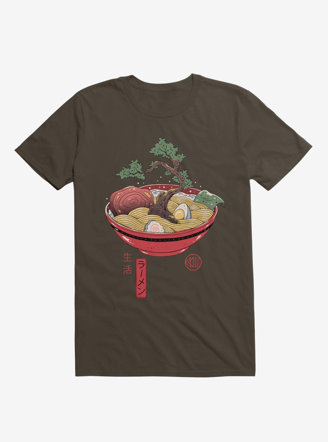 Bonsai Ramen Brown T-Shirt, BROWN, hi-res