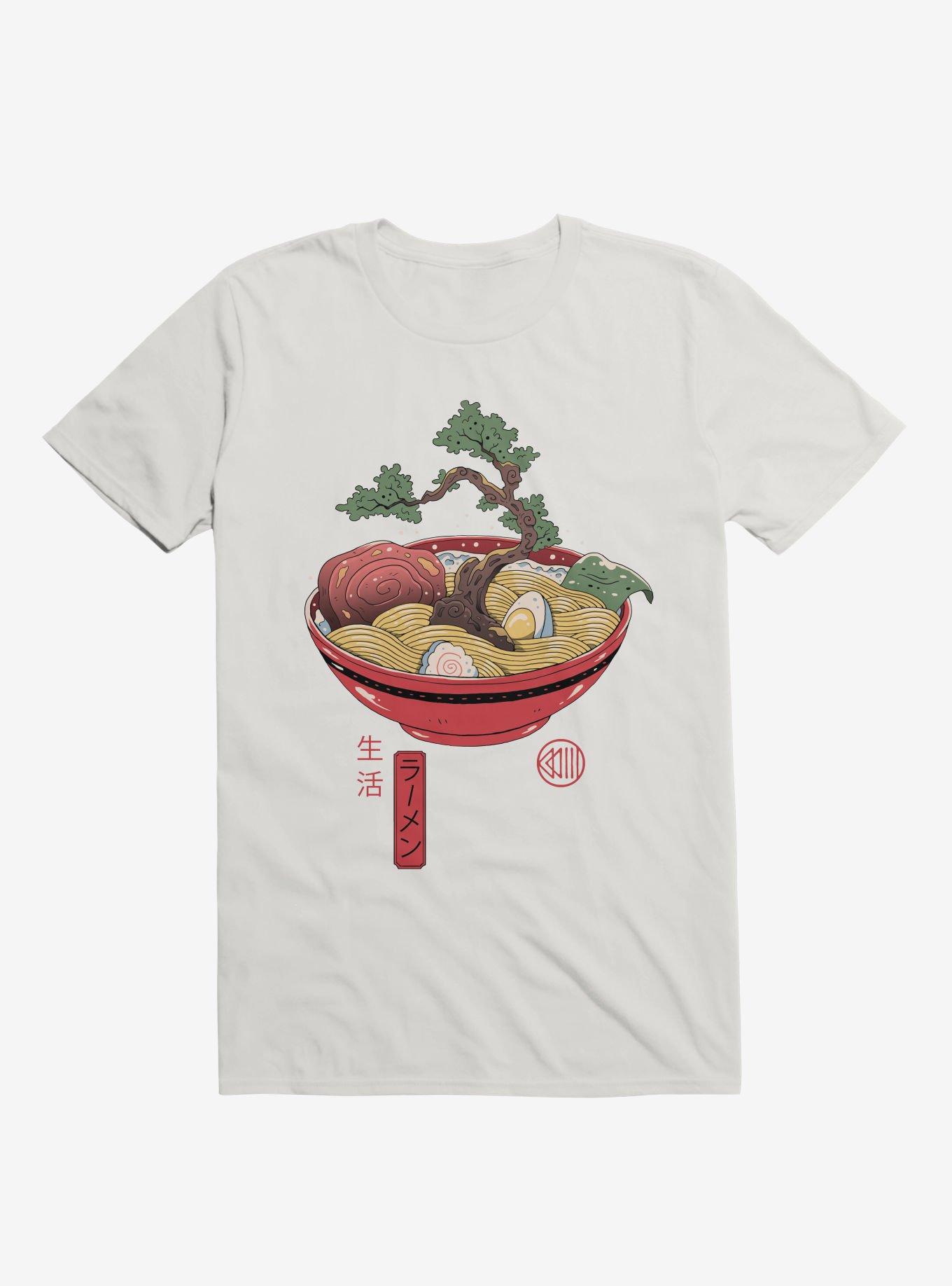 Bonsai Ramen White T-Shirt, WHITE, hi-res