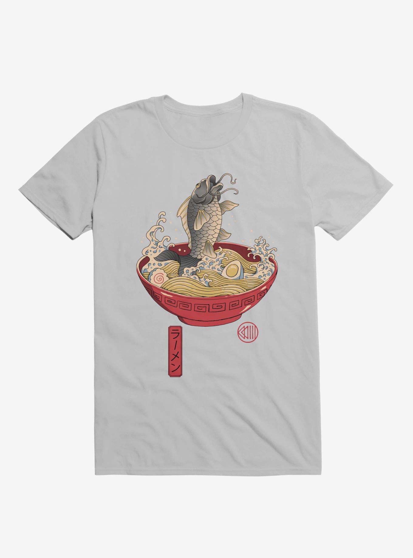 Fish Ramen Ice Grey T-Shirt, ICE GREY, hi-res
