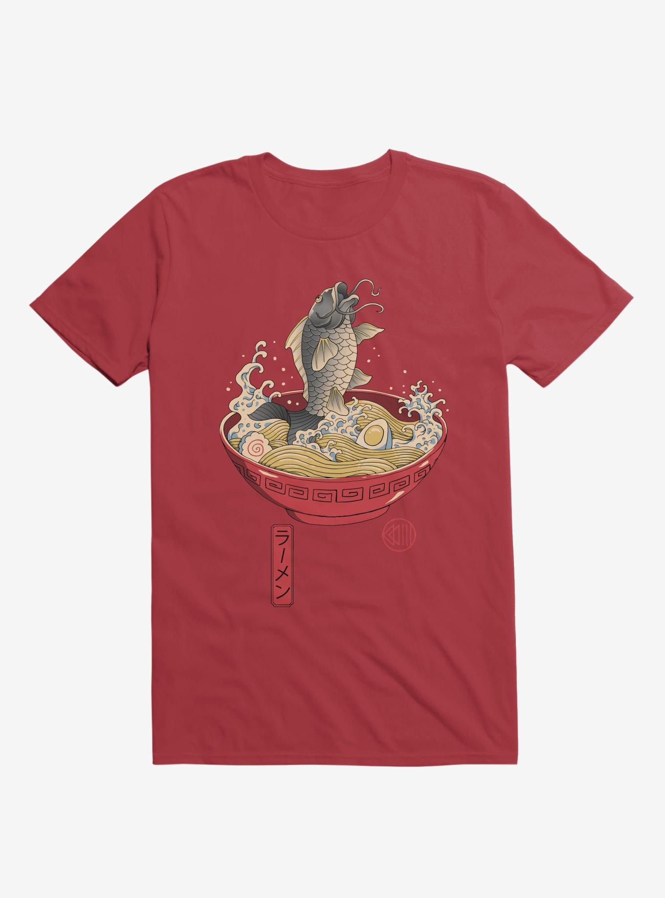 Fish Ramen Red T-Shirt