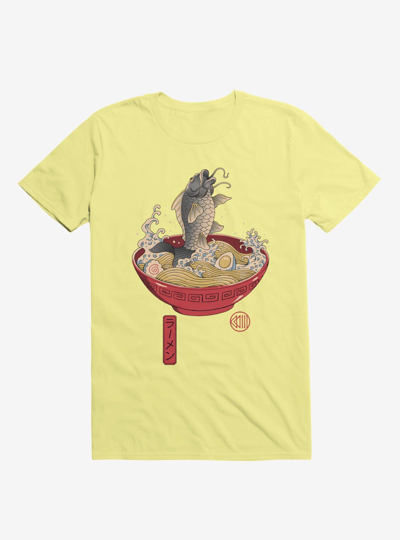 Fish Ramen Corn Silk Yellow T-Shirt, CORN SILK, hi-res
