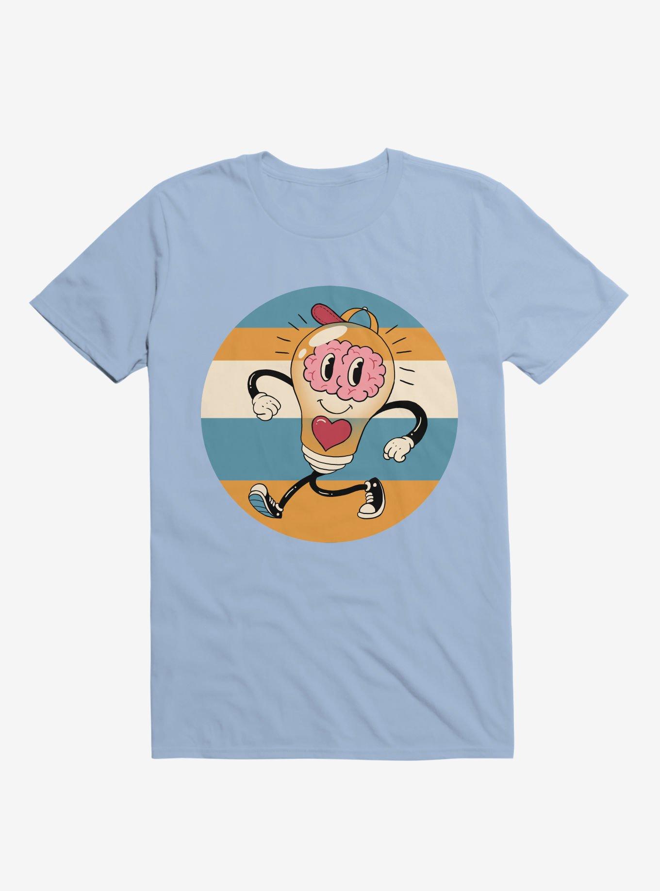 Happy Within Light Bulb Light Blue T-Shirt, LIGHT BLUE, hi-res