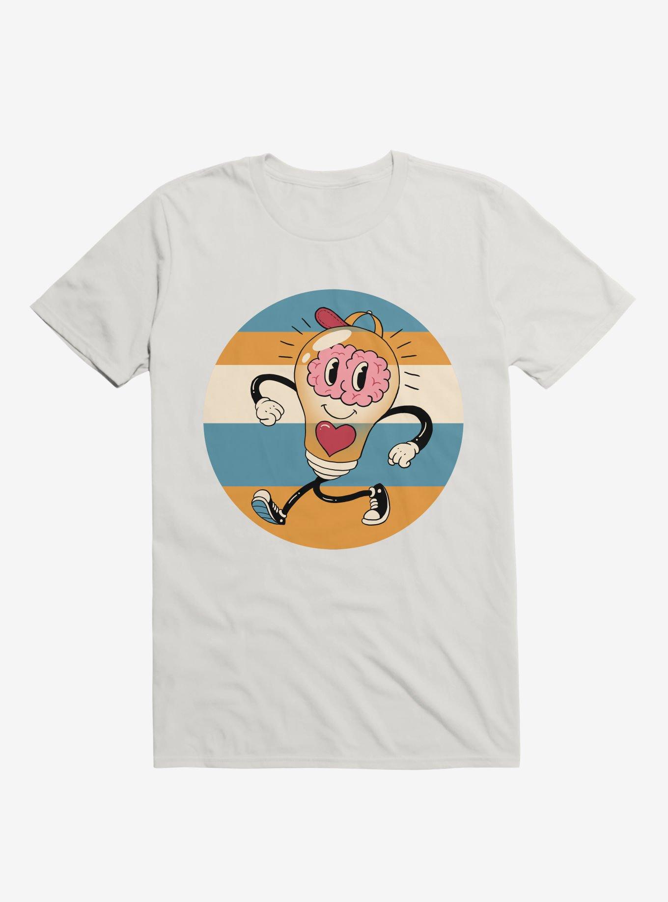 Happy Within Light Bulb White T-Shirt, WHITE, hi-res