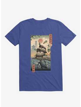 Turtle Stream Kame Kame Ukiyo-e Royal Blue T-Shirt, , hi-res