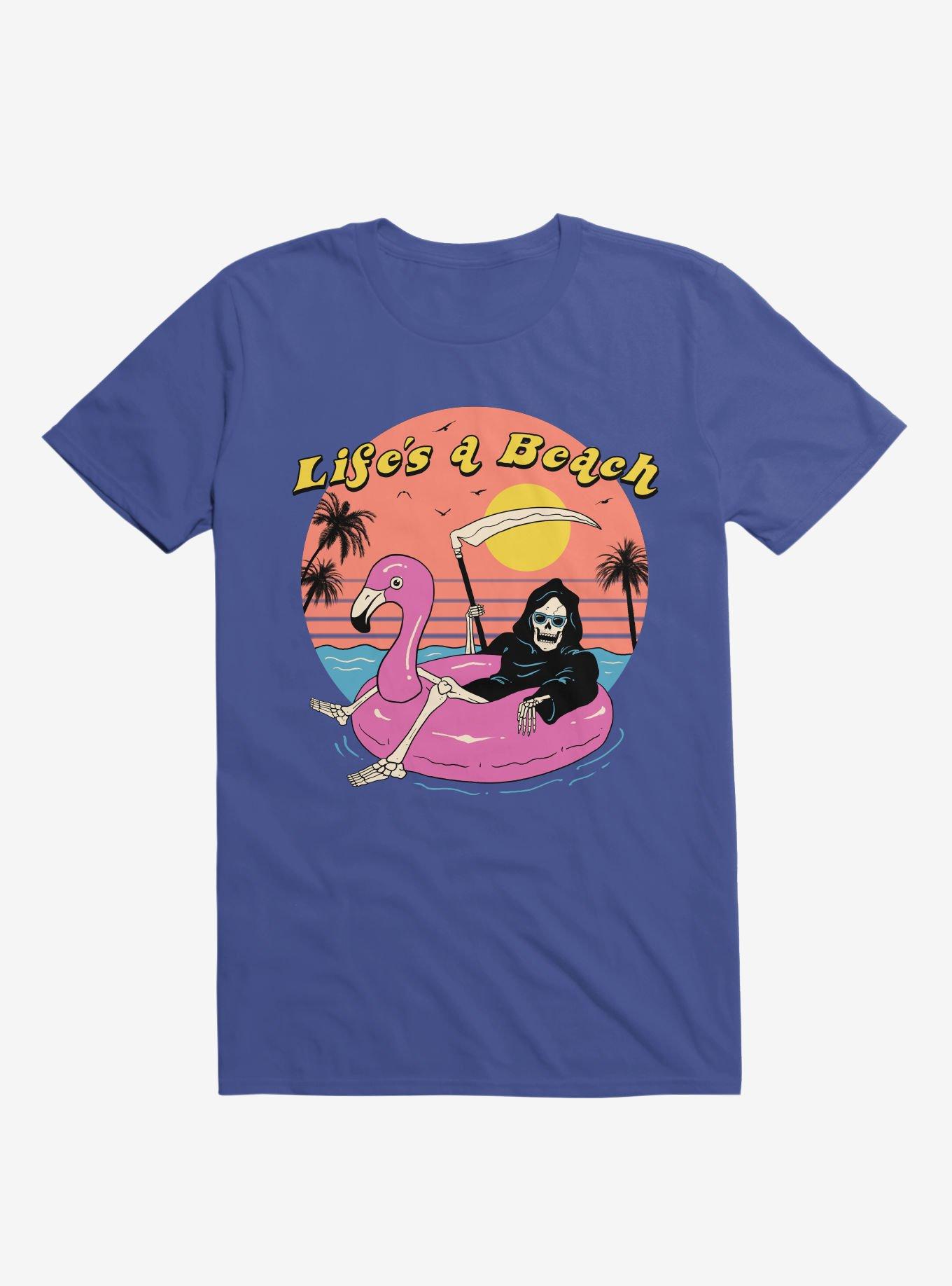 Life's A Beach Grim Reaper Royal Blue T-Shirt, , hi-res