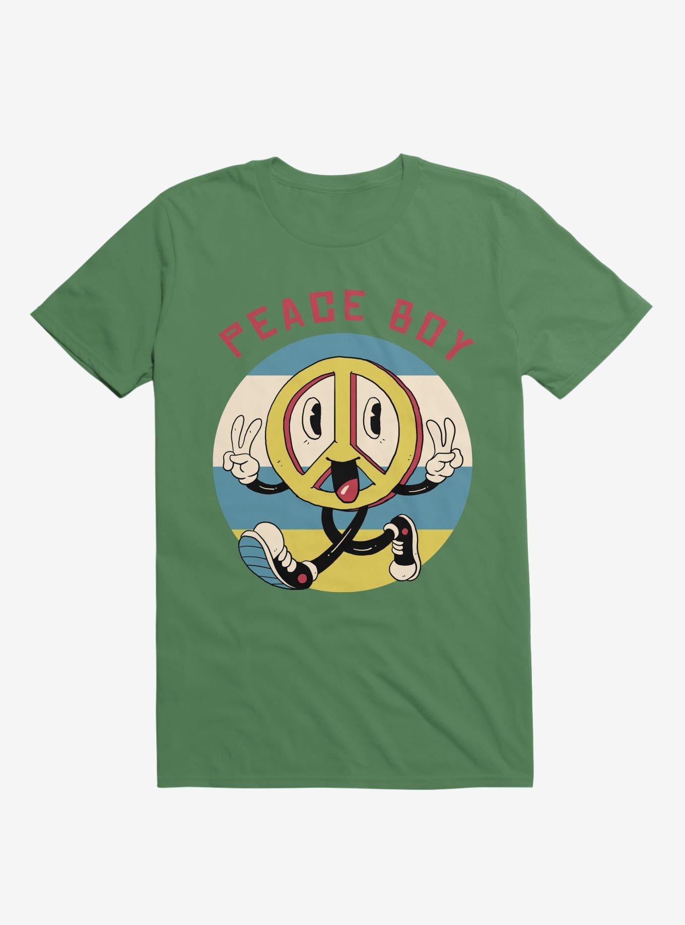 Peace Maker Peace Boy Kelly Green T-Shirt, , hi-res