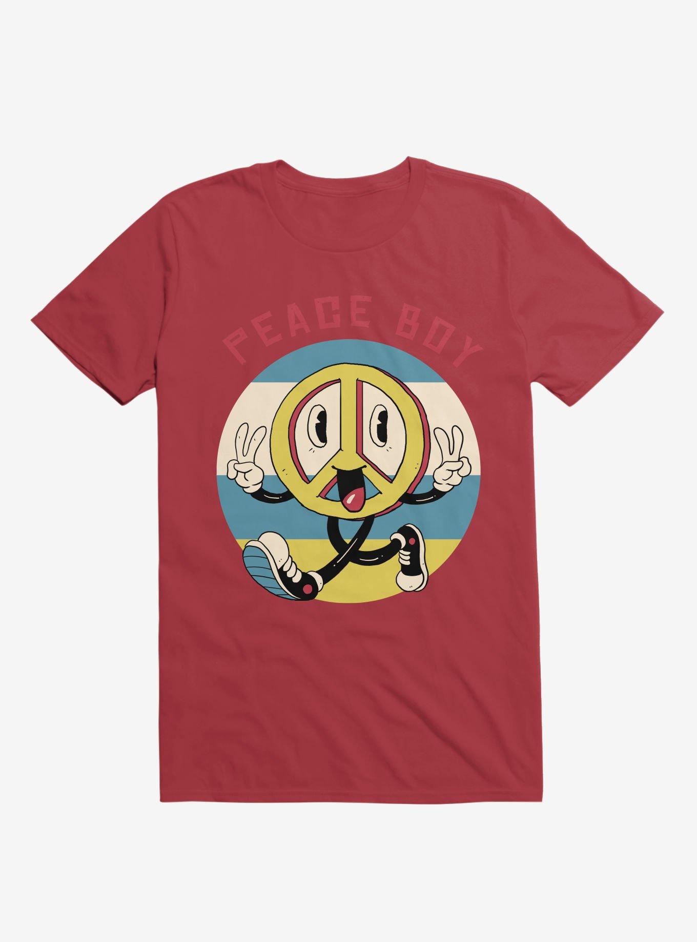 Peace Maker Peace Boy Red T-Shirt, , hi-res
