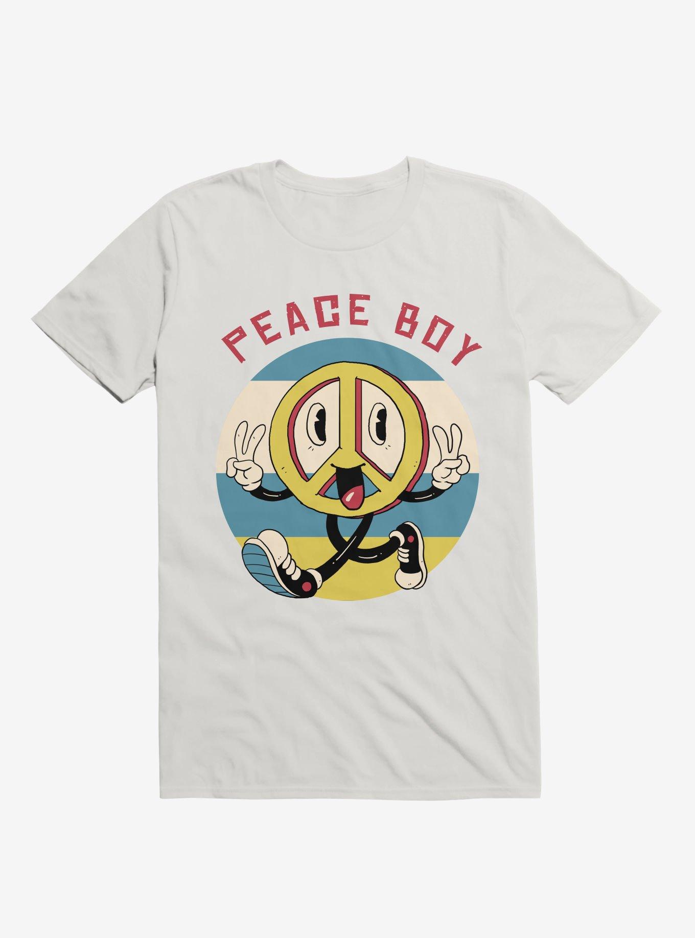 Peace Maker Peace Boy White T-Shirt, , hi-res