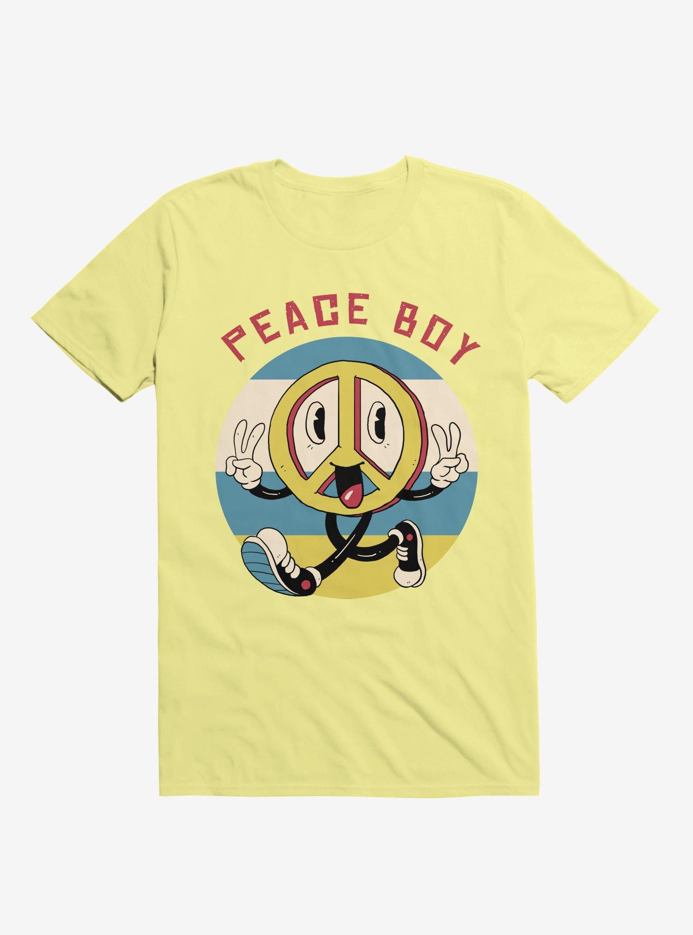 Peace Maker Peace Boy Corn Silk Yellow T-Shirt, , hi-res
