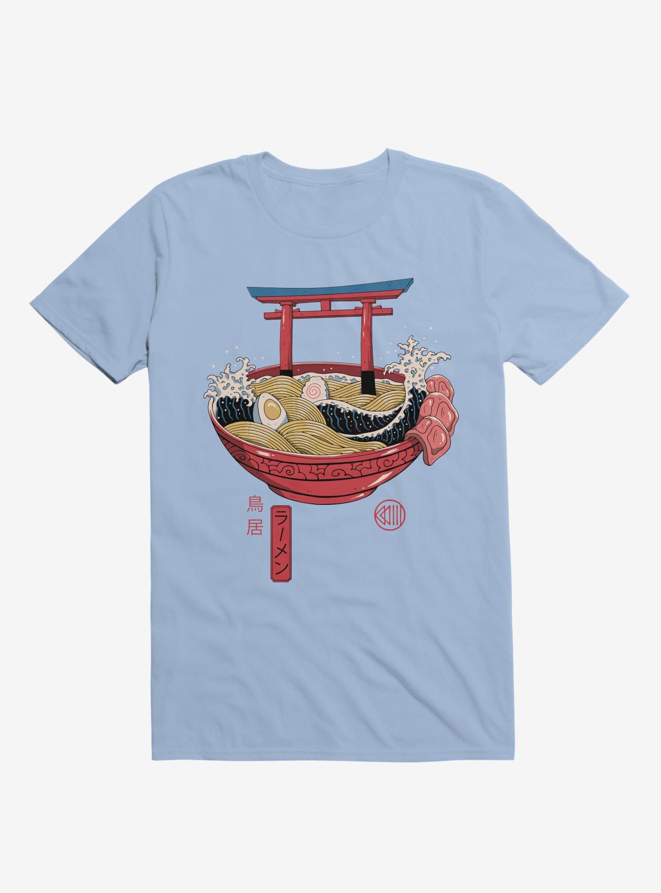 Sacred Ramen Ocean Light Blue T-Shirt, LIGHT BLUE, hi-res