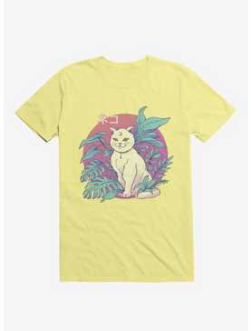 Leaves Vapor Cat Corn Silk Yellow T-Shirt, , hi-res