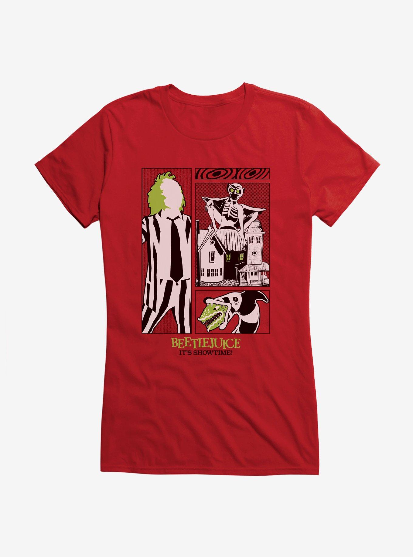 Beetlejuice It's Showtime! Girls T-Shirt, RED, hi-res