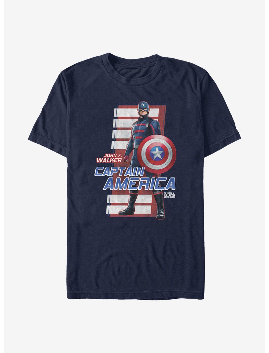Marvel The Falcon And The Winter Soldier Captain Walker T-Shirt, NAVY, hi-res