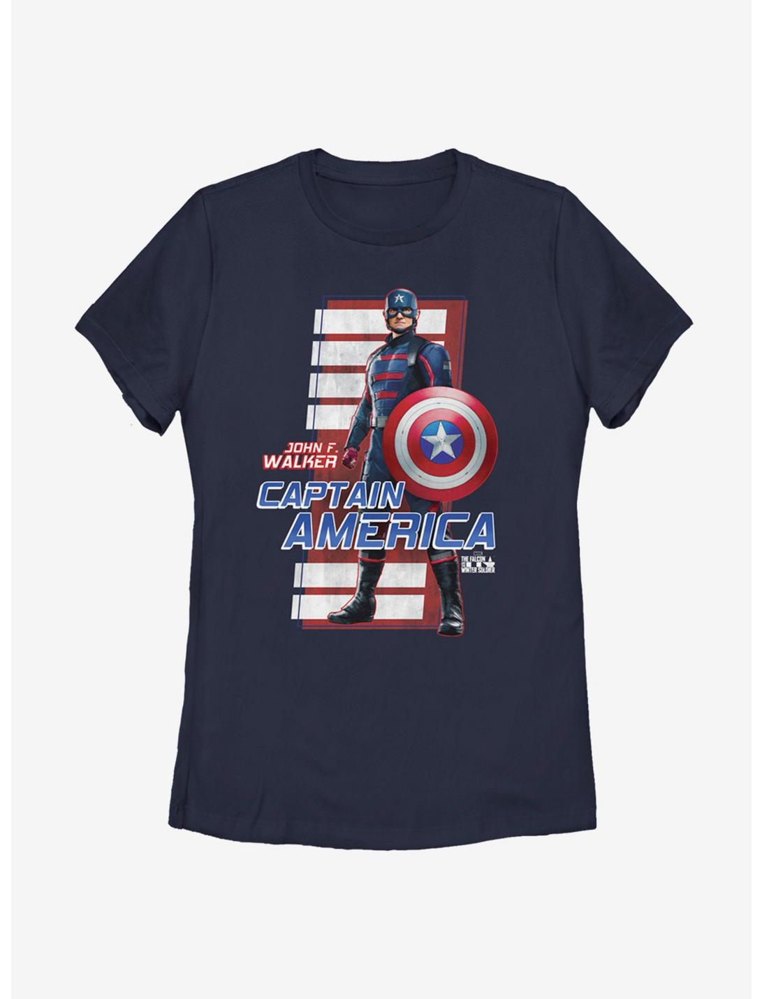Marvel The Falcon And The Winter Soldier Captain Walker Womens T-Shirt, NAVY, hi-res