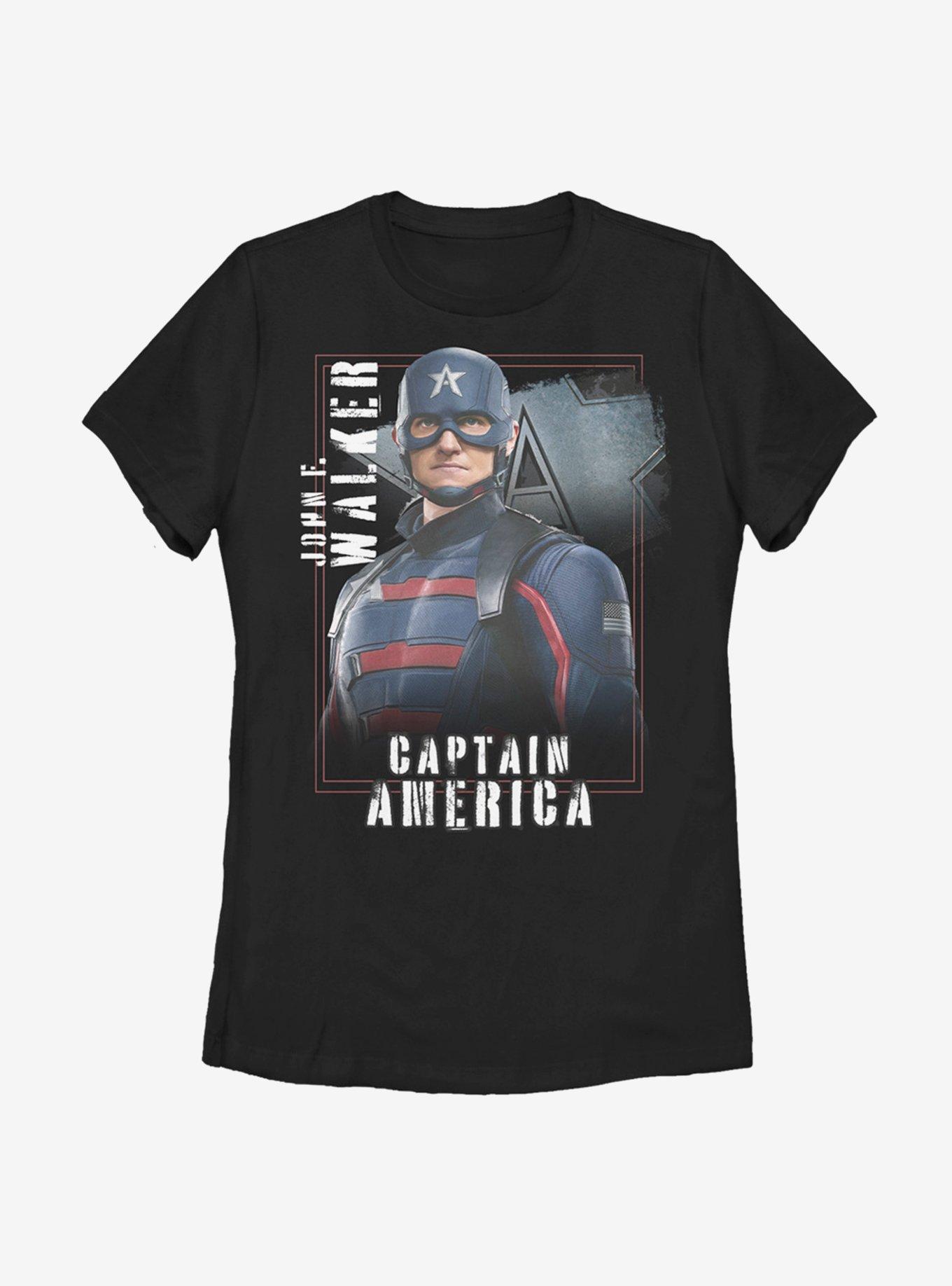 Marvel The Falcon And The Winter Soldier Walker Hero Womens T-Shirt, BLACK, hi-res