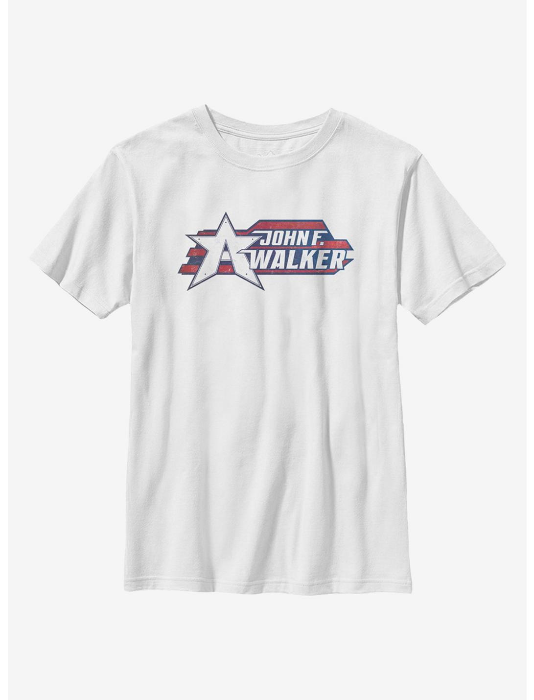 Marvel The Falcon And The Winter Soldier Walker Logo Youth T-Shirt, WHITE, hi-res