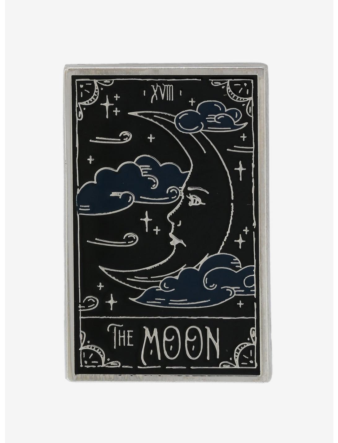 Moon Tarot Card Enamel Pin, , hi-res