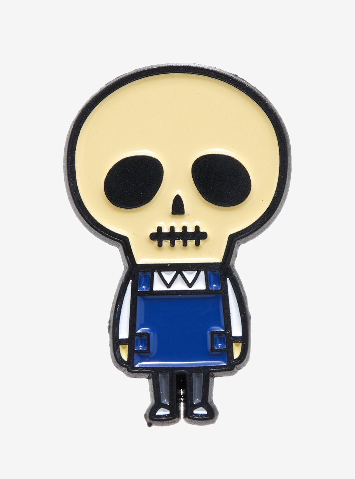 Skull-Face Bookseller Honda-San Chibi Enamel Pin, , hi-res