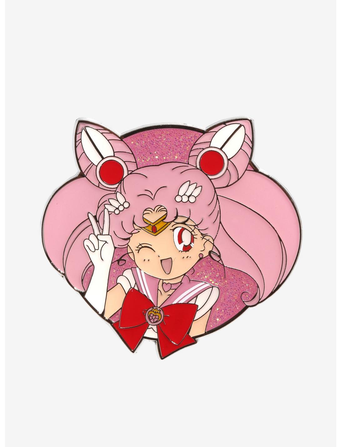 Sailor Moon Glitter Sailor Chibi Moon Enamel Pin, , hi-res