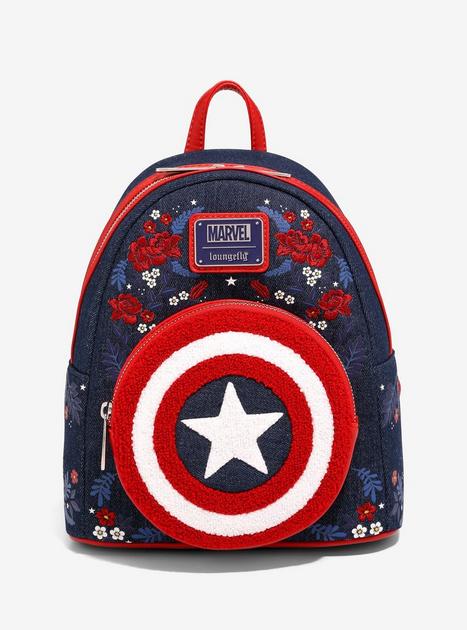 Marvel Loungefly Captain America Spring 32 cm Backpack Blue