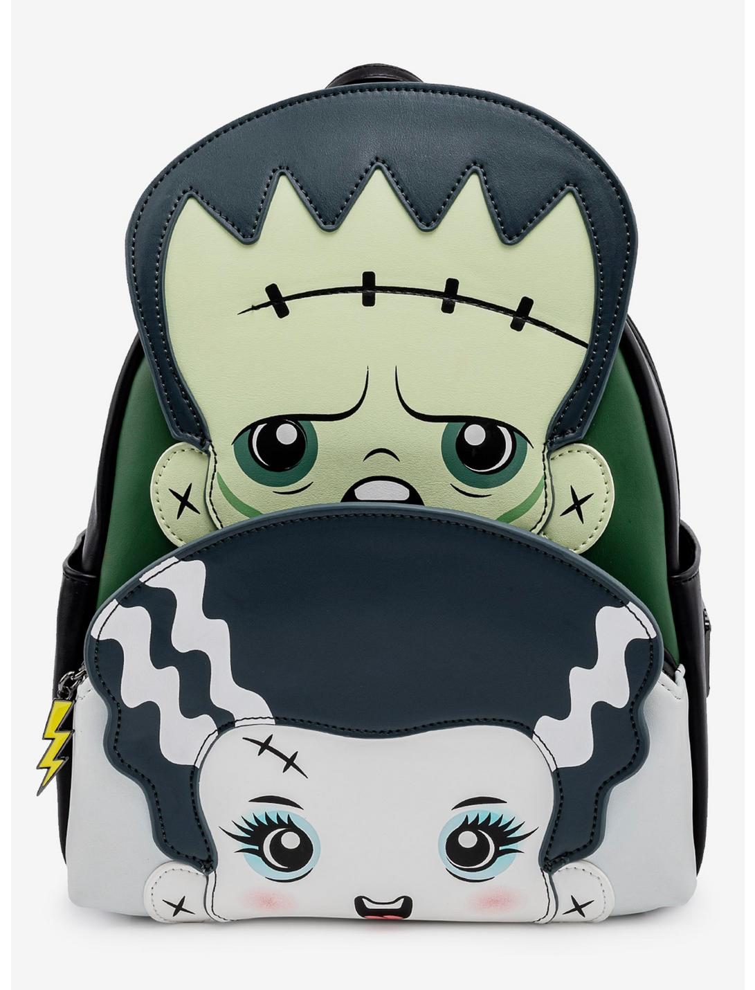 Loungefly Universal Monsters Chibi Frankenstein & Bride of Frankenstein Mini Backpack, , hi-res